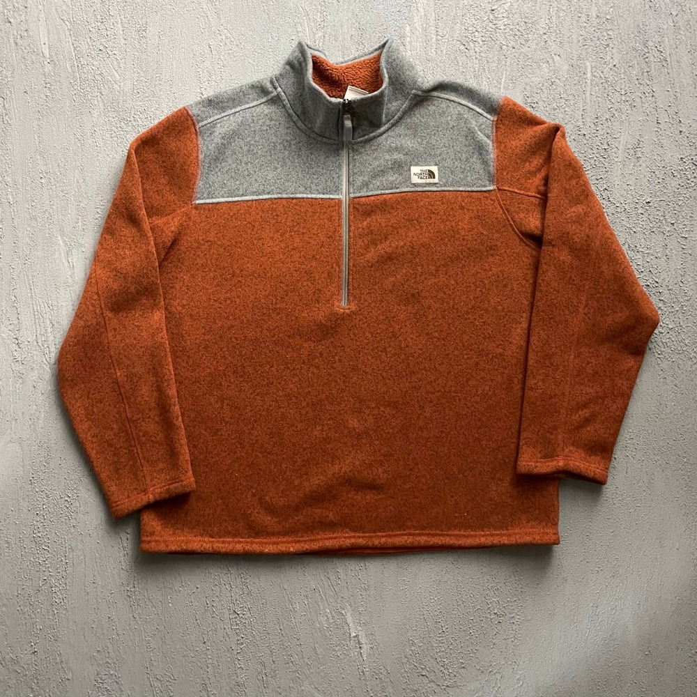 The North Face Quarter Zip Pullover Mens XXL Orange